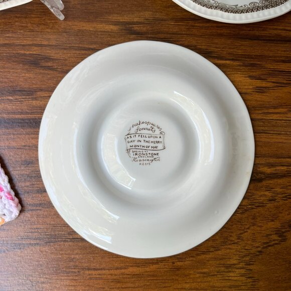 Shakespeare's Sonets Kensington Anne Hathaway 4 Ironstone Pair Cups & Saucers - Picture 12 of 16